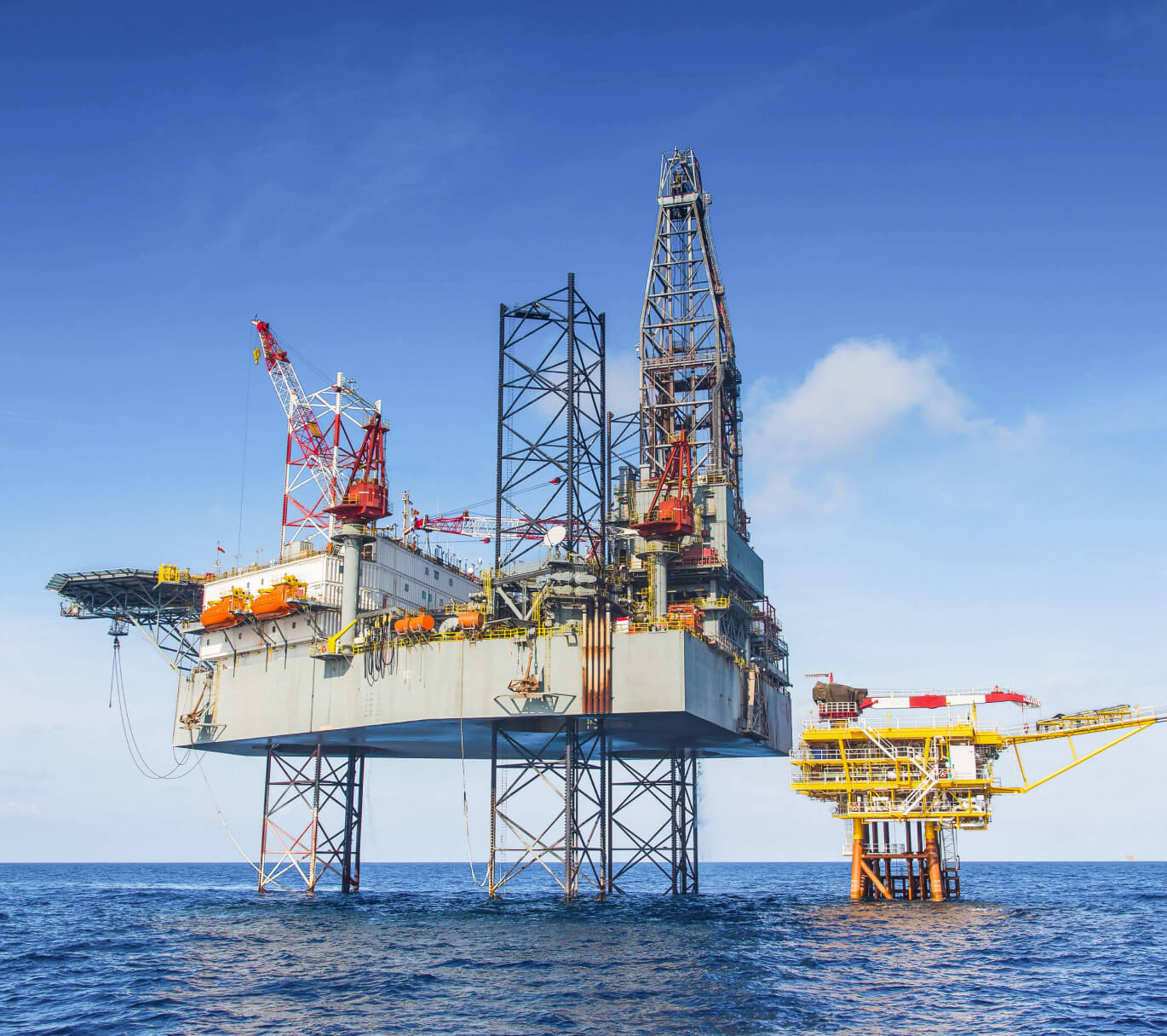 Offshore oil rig.