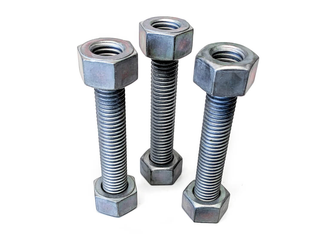NanoGalv nanolaminated bolts and nuts.