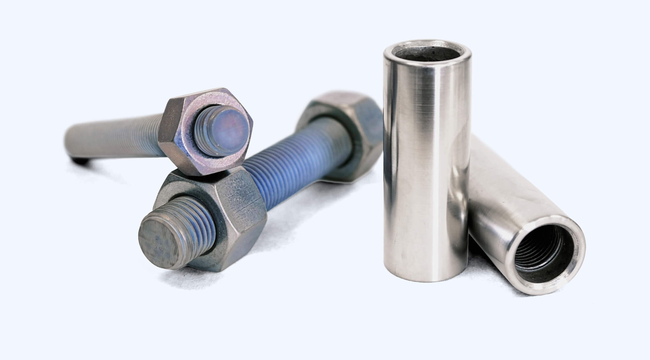 Nanolaminated bolts, nuts, and couplers